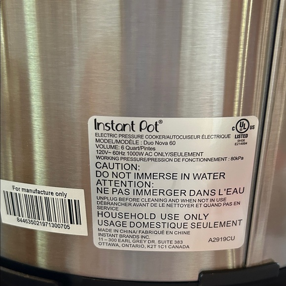 Instant Pot Duo Nova Pressure Cooker, 6 Quarts, New Without Box - Picture 7 of 11